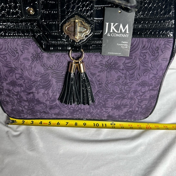 JKM and Company CONTESSA Purple Rolling Tote Bag, Travel Bag or Rolling Work Bag - Picture 11 of 16